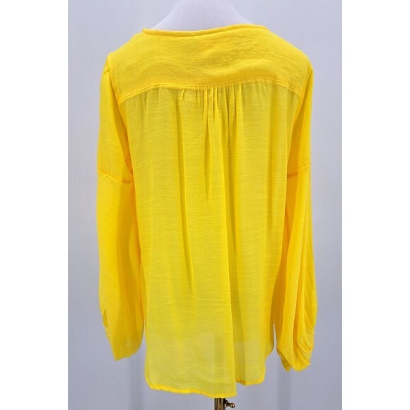 ANTHROPOLOGIE MAEVE COLETTE PULLOVER PEASANT BLOUSE TOP‎ YELLOW SMALL - Picture 3 of 6